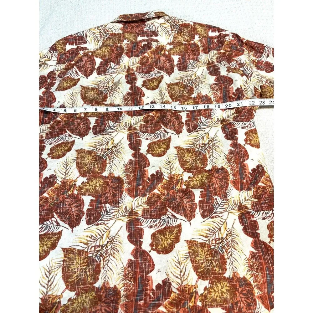 Banana Republic Linen Cotton Leaf Shirt Men’s L Slim Fit